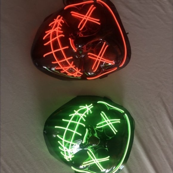 Halloween LED Light Mask Halloween Costume Supplies for Festival ICE BLUE - Picture 3 of 11